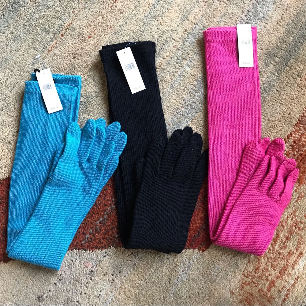 🦋 100% wool long sleeve gloves by Lord & Taylor
